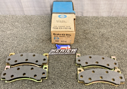NEW BRAKE RITE BRD 85-1 FRONT DISC BRAKE PAD SET