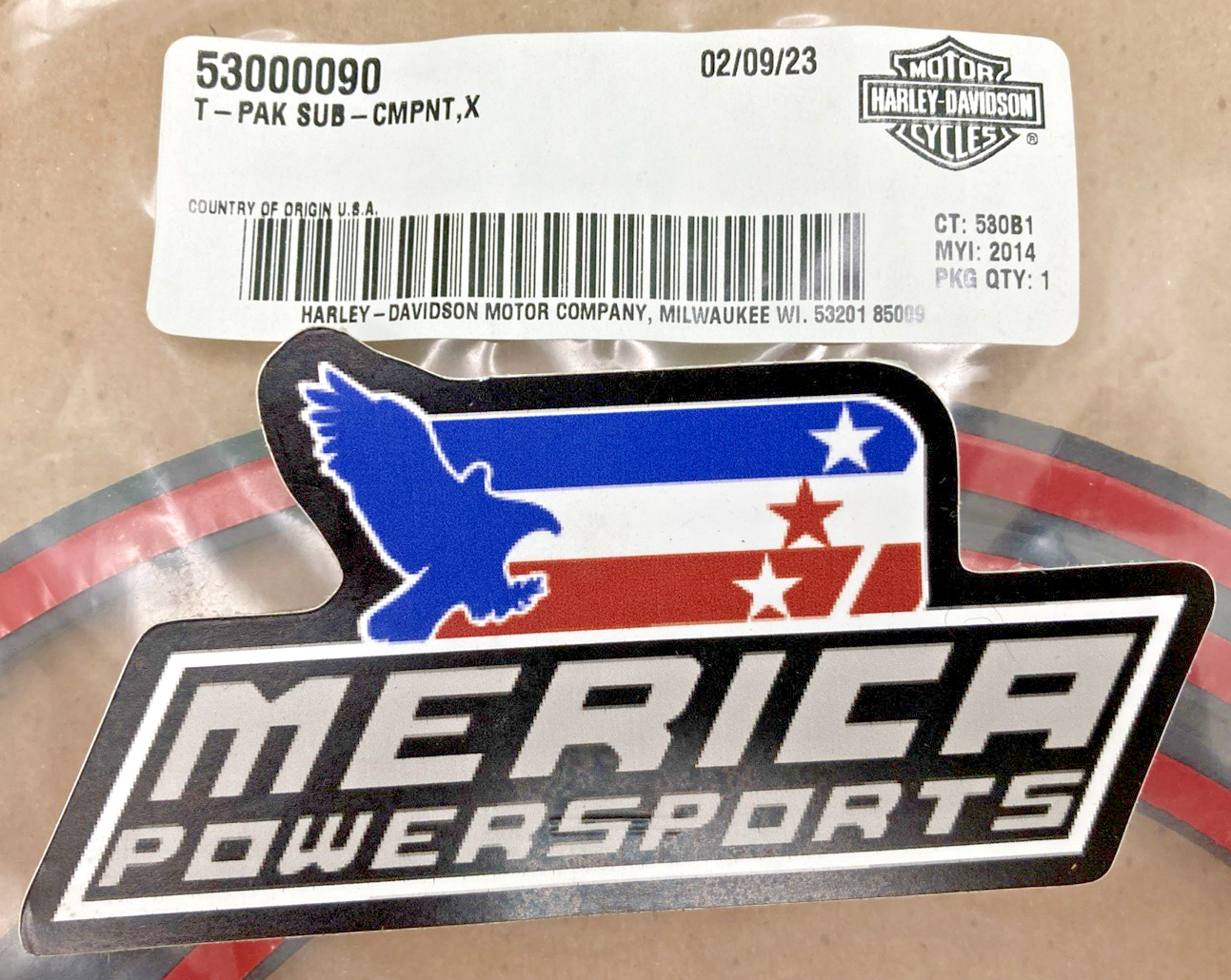 NEW GENUINE HARLEY DAVIDSON 53000090 TOUR PACK GASKET SEAL, HW129150