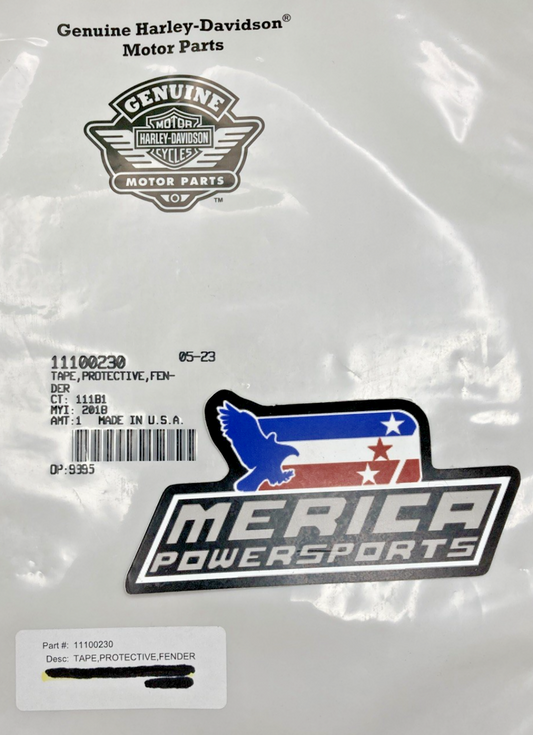 NEW GENUINE HARLEY DAVIDSON 11100230 TAPE, PROTECTIVE, FENDER