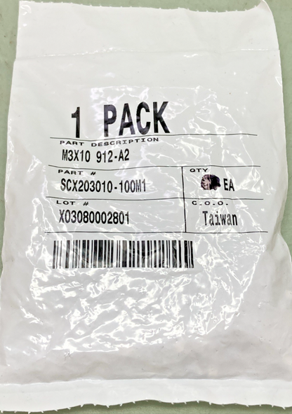 QTY 100 NEW REPLACES INFASCO SCX203010-100M1 HEX SOCKET CAP SCREW M3X10 912-A2