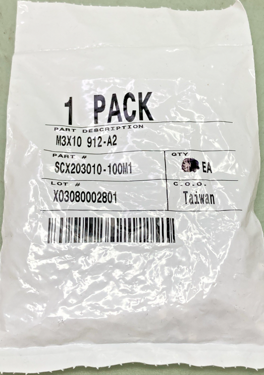 QTY 100 NEW REPLACES INFASCO SCX203010-100M1 HEX SOCKET CAP SCREW M3X10 912-A2