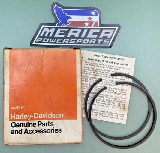 GENUINE HARLEY DAVIDSON 22355-53 Ring set, piston - Panhead FL '53-'64