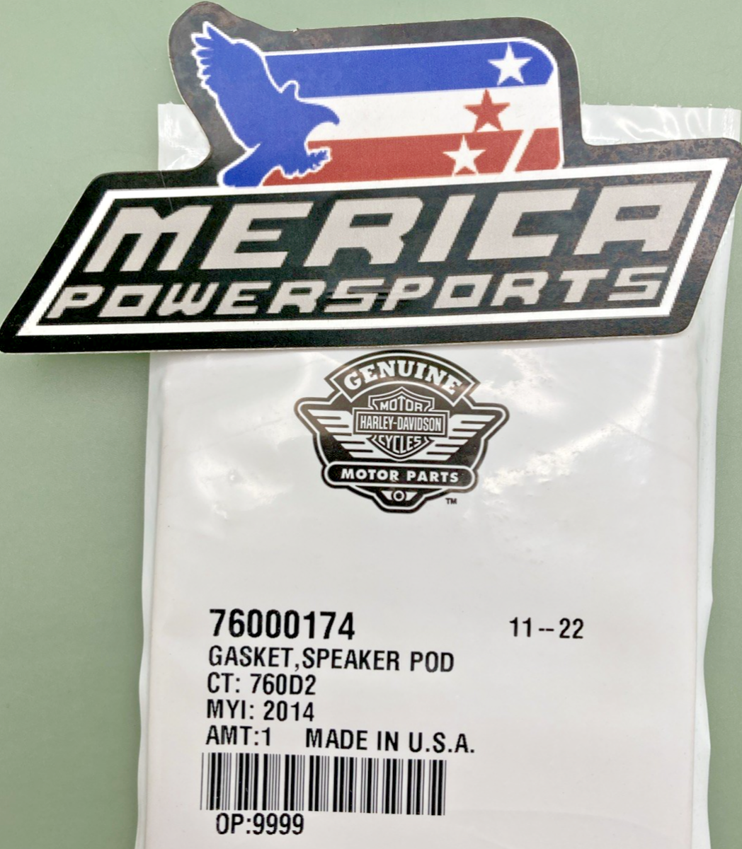 NEW GENUINE HARLEY DAVIDSON 76000174 GASKET, SPEAKER POD