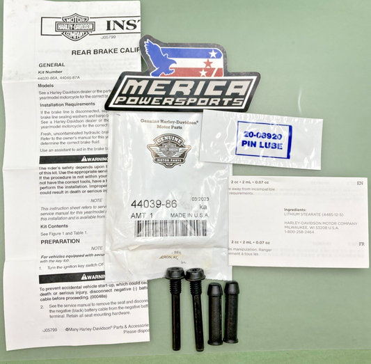 NEW GENUINE HARLEY DAVIDSON 44039-86 REAR BRAKE CALIPER TORX HEAD MOUNT SET