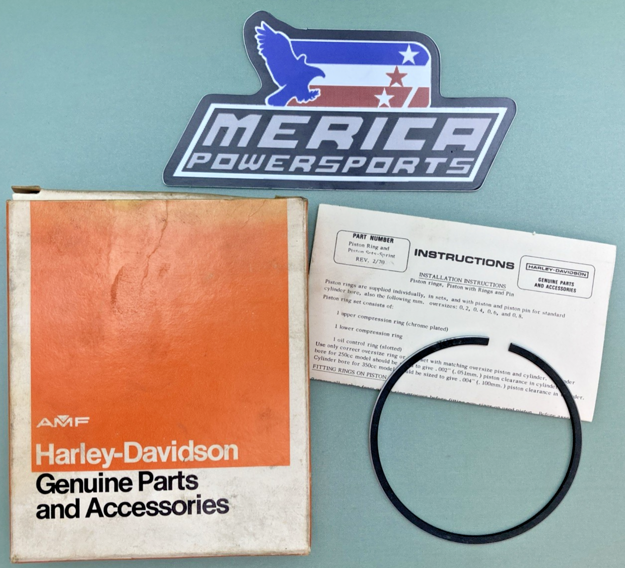 GENUINE HARLEY DAVIDSON 22329-66 Ring set, piston + 0.8 mm