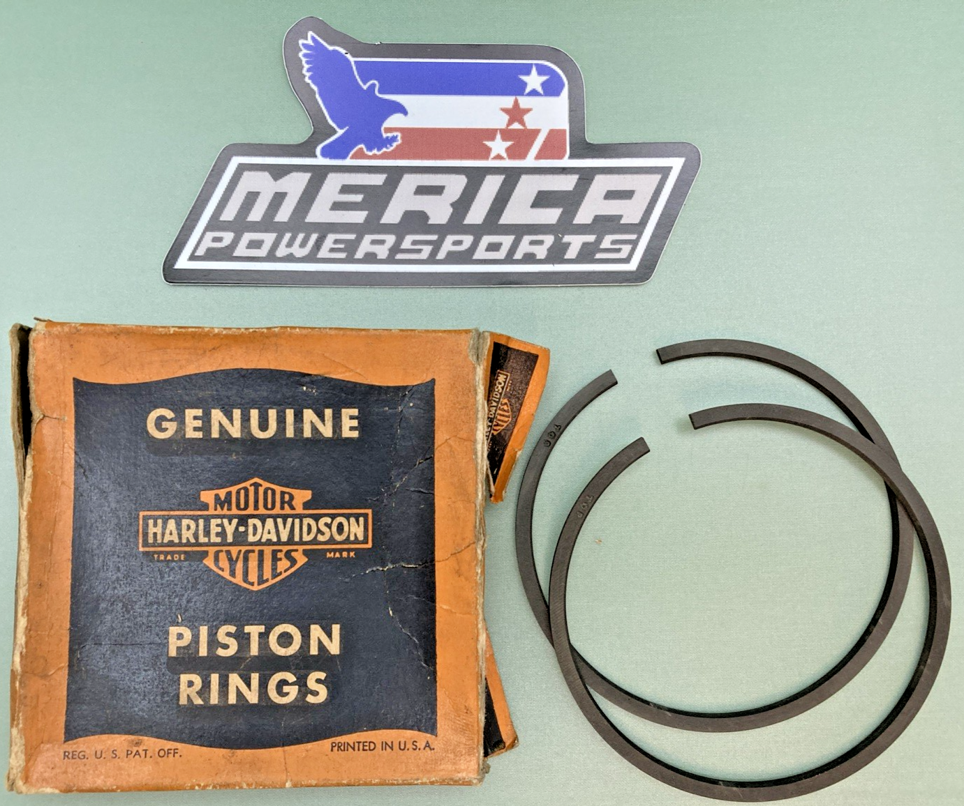 GENUINE HARLEY DAVIDSON 22356-48 Ring set, piston - 74" - '48-'52