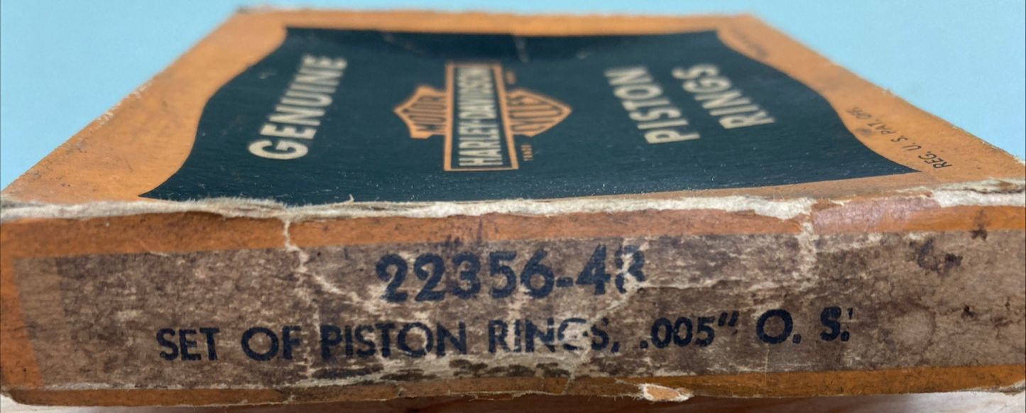 GENUINE HARLEY DAVIDSON 22356-48 Ring set, piston - 74" - '48-'52