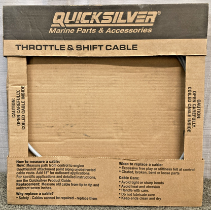 NEW GENUINE MERCURY QUICKSILVER 8M0082481 THROTTLE AND SHIFT CABLE 8FT