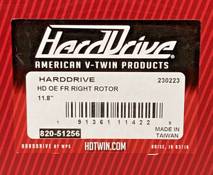 NEW GENUINE HARDDRIVE 820-51256 FRONT RIGHT ROTOR 11.8" FOR HARLEY DAVIDSON
