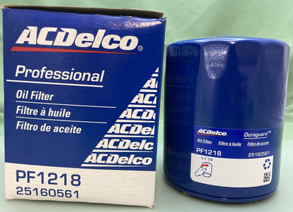 QTY 2 NEW GENUINE ACDELCO PF1218 OIL FILTER 25160561