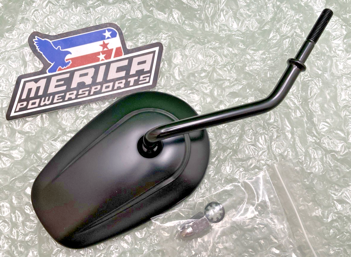 NEW GENUINE HARLEY DAVIDSON 91983-03B TAPERED SHORT STEM MIRROR - BLACK -  LEFT