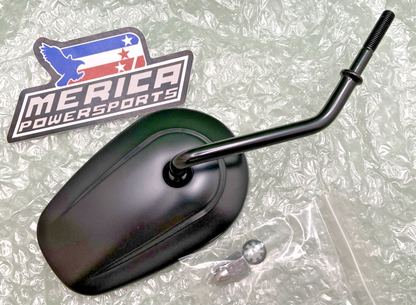 NEW GENUINE HARLEY DAVIDSON 91983-03B TAPERED SHORT STEM MIRROR - BLACK -  LEFT