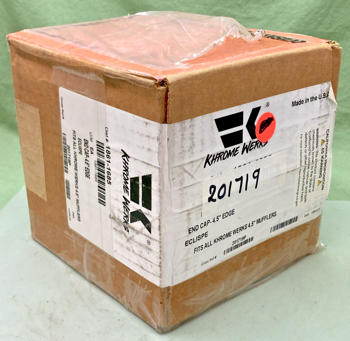 NEW GENUINE KHROME WERKS 201719 ECLISPE END CAP 4.5" EDGE 1861-1685