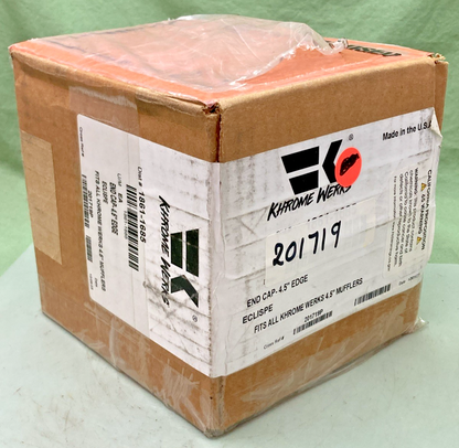 NEW GENUINE KHROME WERKS 201719 ECLISPE END CAP 4.5" EDGE 1861-1685