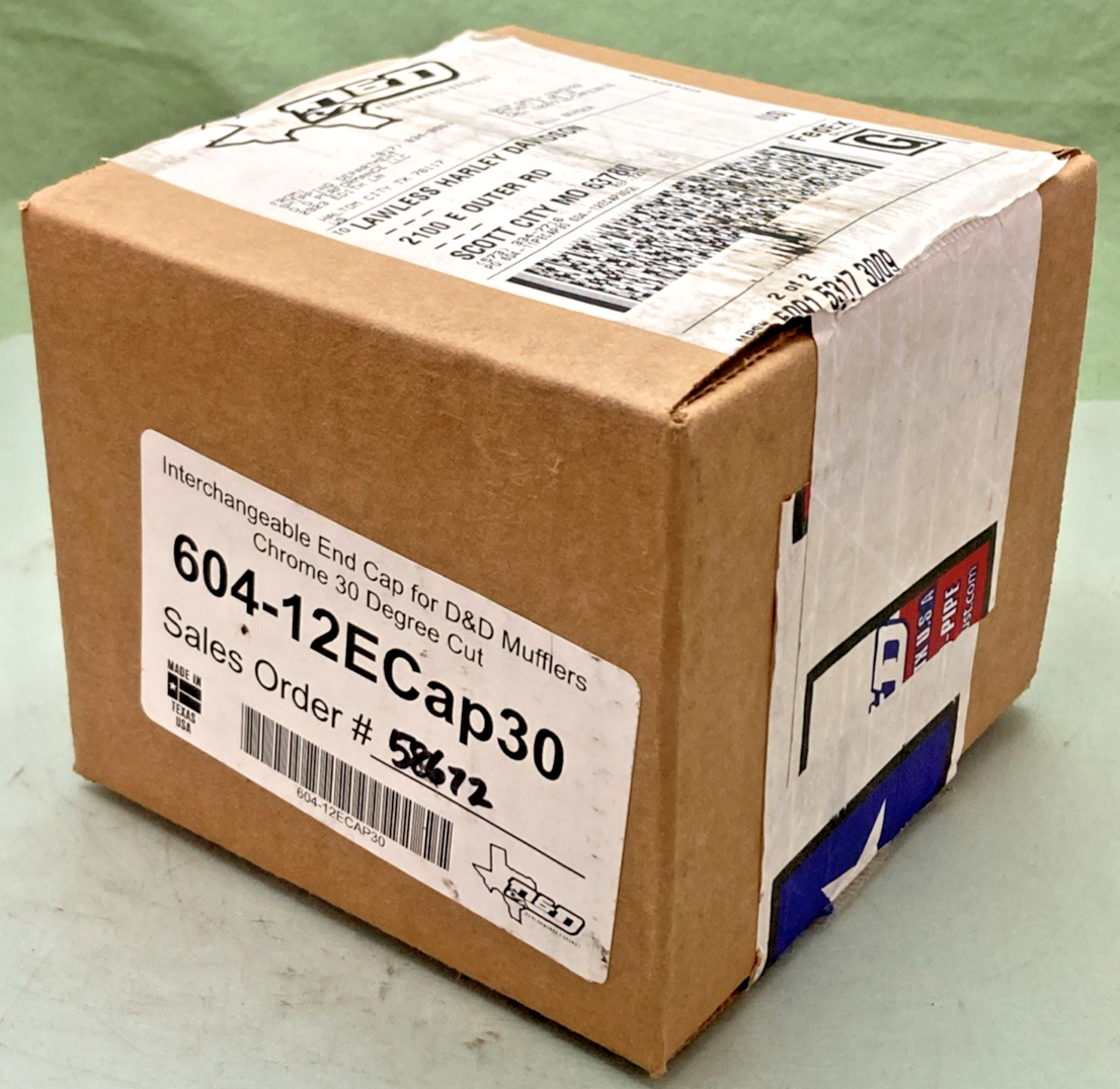 NEW GENUINE D&D 604-12ECAP30 INTERCHANGEABLE MUFFLER END CAP 4" 30 DEGREE CUT