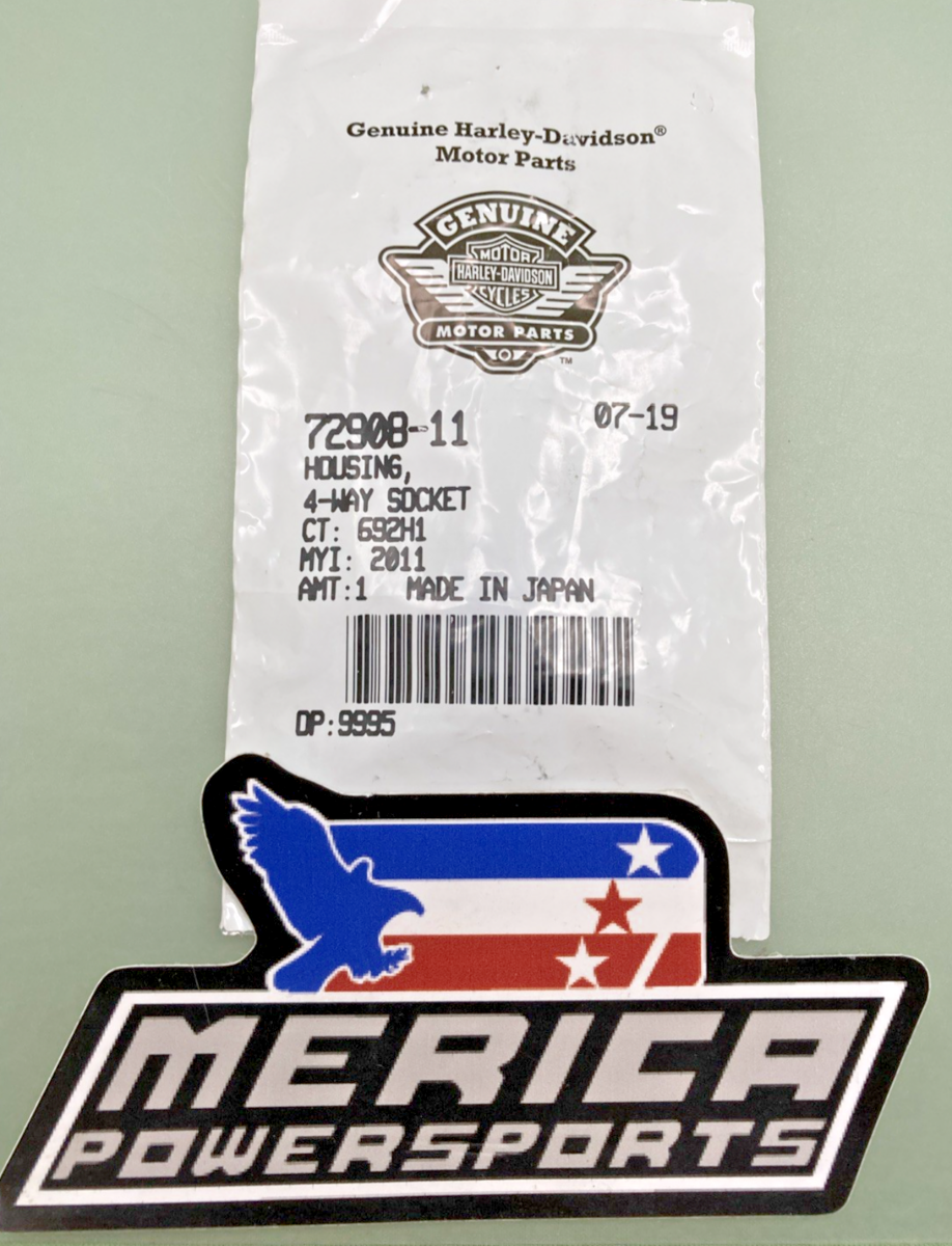 NEW GENUINE HARLEY DAVIDSON 72908-11 SOCKET CONNECTOR, 4-POS FEMALE