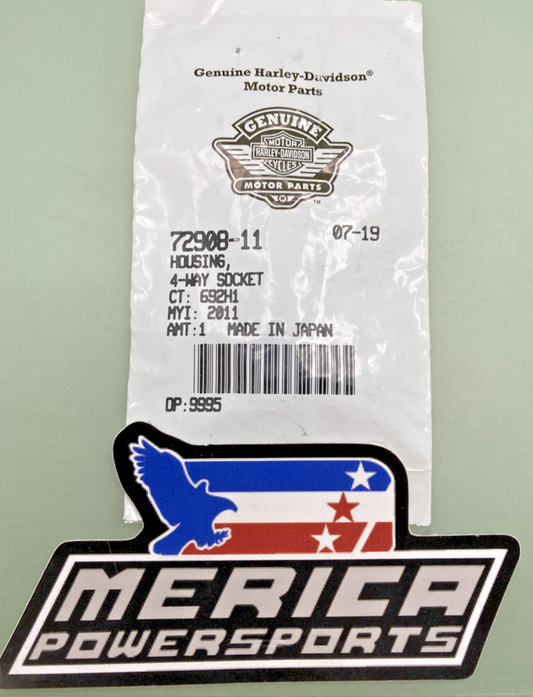 NEW GENUINE HARLEY DAVIDSON 72908-11 SOCKET CONNECTOR, 4-POS FEMALE