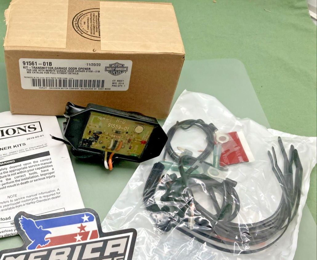 NEW GENUINE HARLEY DAVIDSON 91561-01B REMOTE CONTROL GARAGE DOOR OPENER KIT