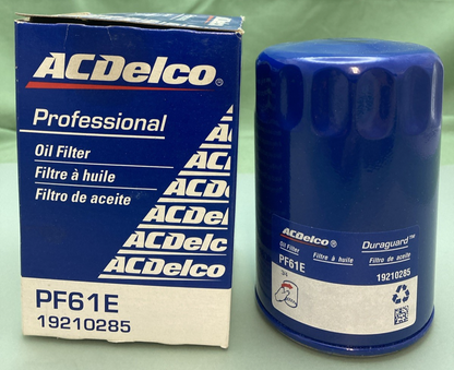 QTY 2 NEW GENUINE ACDELCO PF61E OIL FILTER 19210285