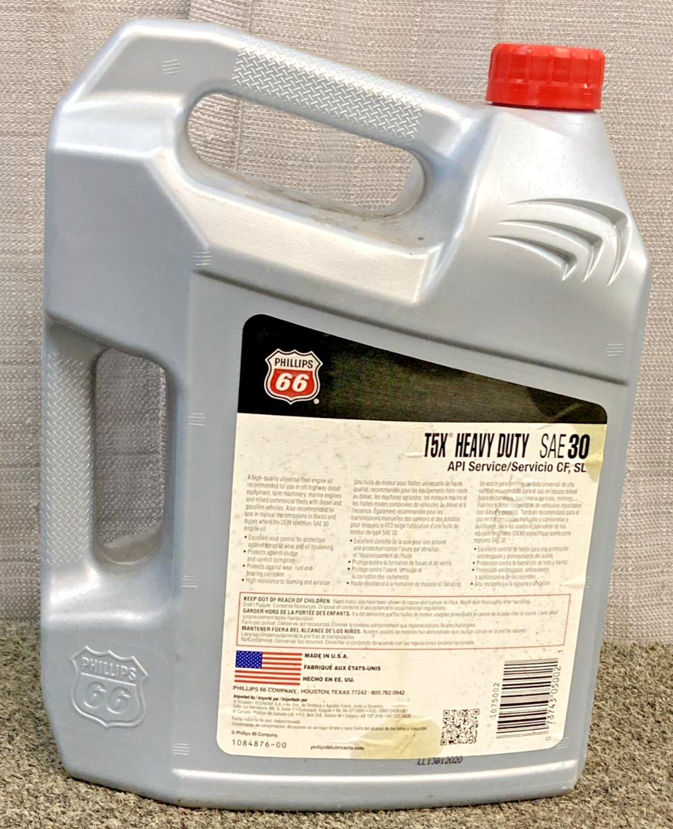 NEW GENUINE PHILLIPS 66 1084833-00 TX5 DIESEL ENGINE OIL SAE 30