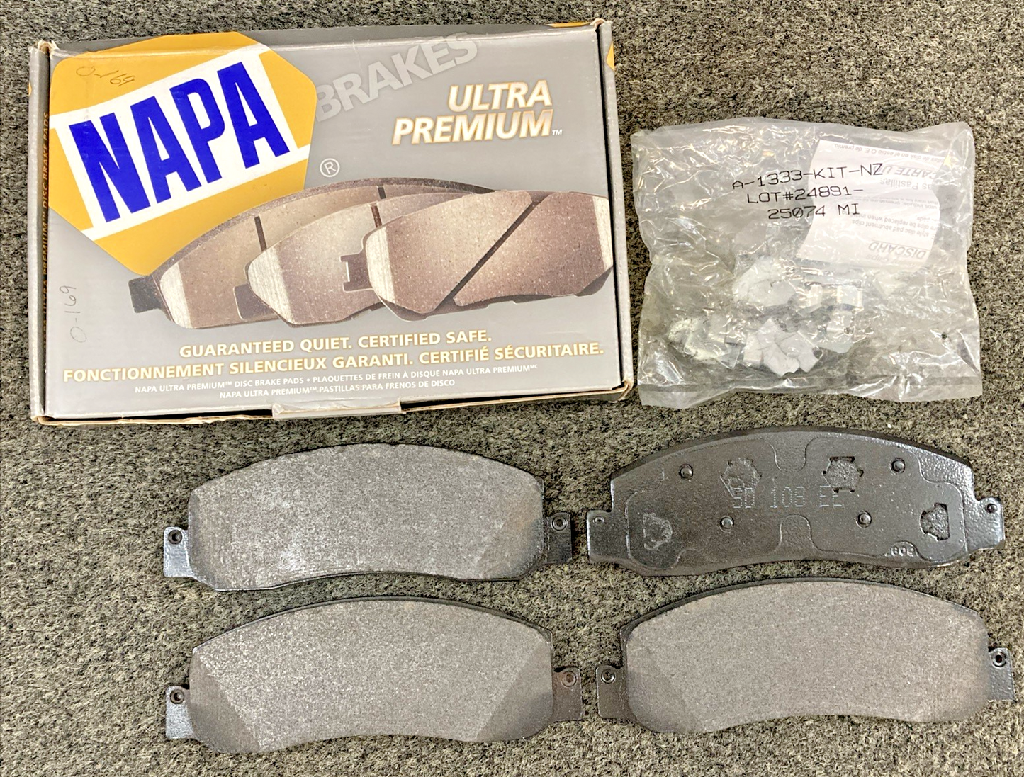 NEW GENUINE NAPA UP-8782-SD ULTRA PREMIUM BREAK PADS