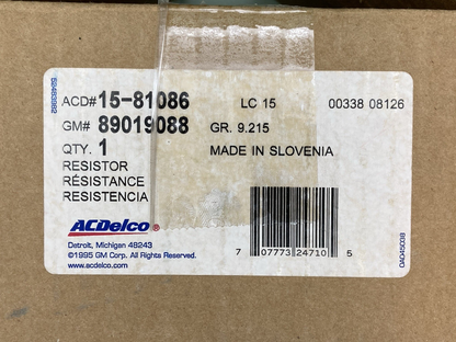 NEW REPLACES ACDELCO 52418121 BLOWER MOTOR RESISTER