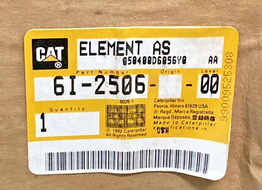 NEW GENUINE CAT 6I-2506 RADIAL SEAL AIR FILTER