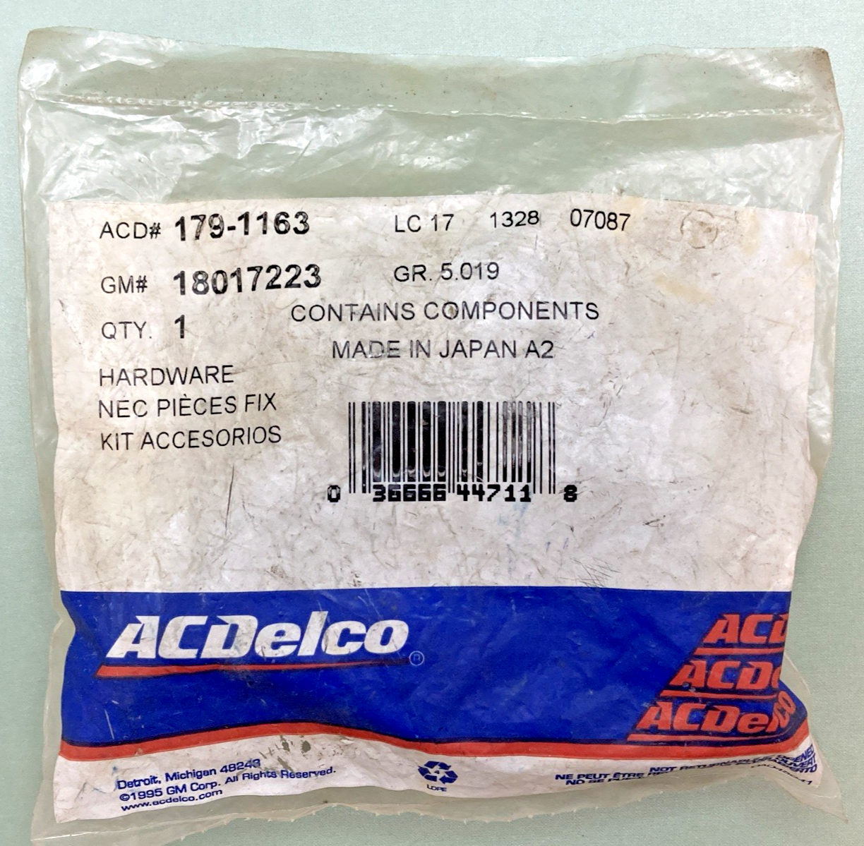 NEW GENUINE ACDELCO 18017223 FRONT BRAKE CALIPER MOUNTING KIT