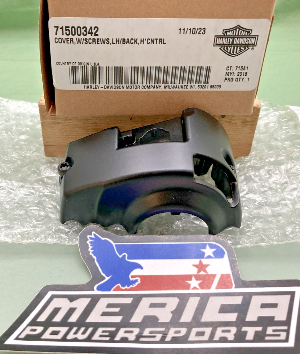 NEW GENUINE HARLEY DAVIDSON 71500342 COVER, W/SCREWS, LH/BACK, H'CNTRL