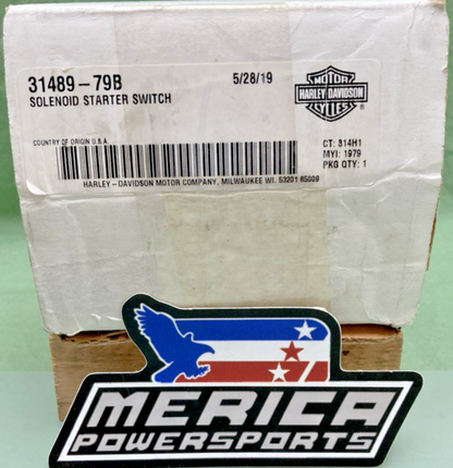 NEW GENUINE HARLEY DAVIDSON 31489-79B CHROME STARTER SOLENOID