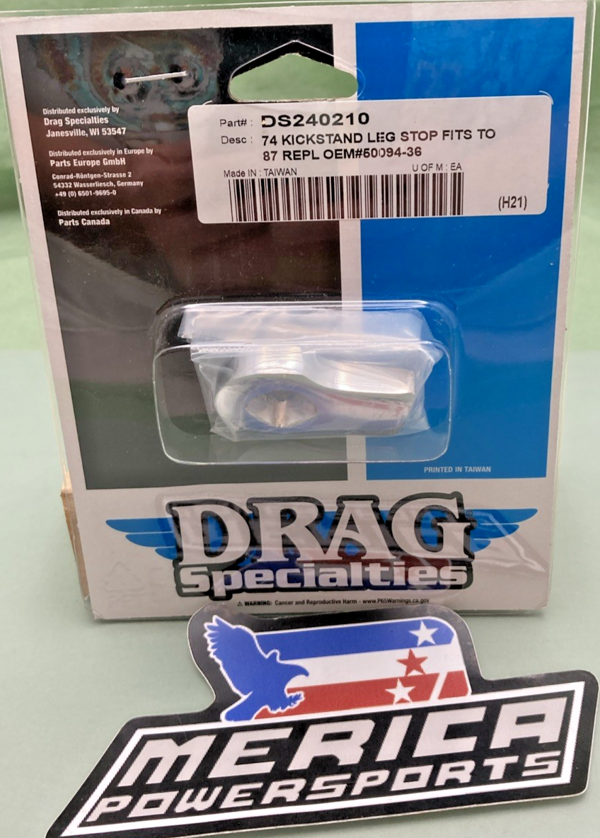 NEW GENUINE DRAG SPECIALTIES DS240110 CHROME KICKSTAND COMPONENT