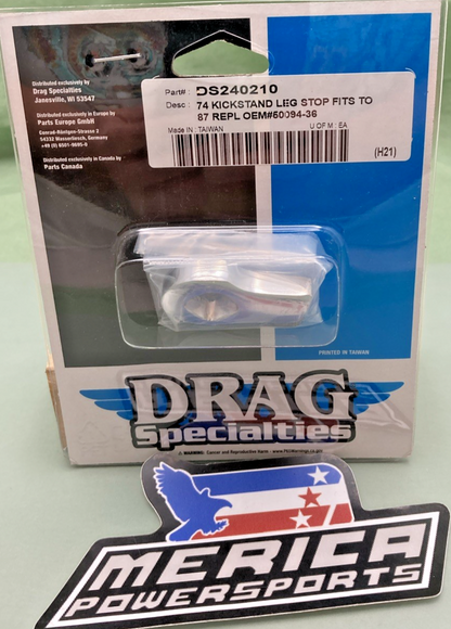 NEW GENUINE DRAG SPECIALTIES DS240110 CHROME KICKSTAND COMPONENT