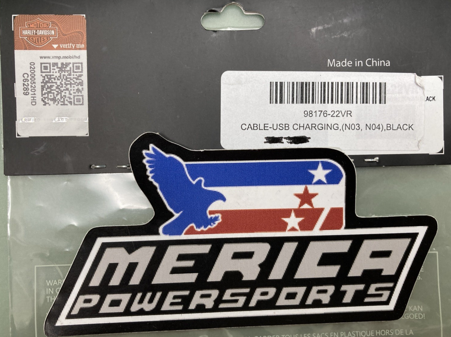 NEW GENUINE HARLEY DAVIDSON 98176-22VR NO3 OUTRUSH-R USB CHARGING CABLE