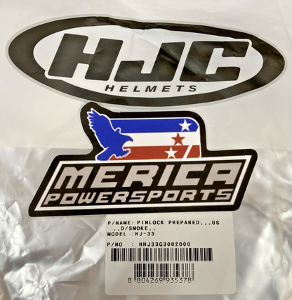 NEW GENUINE HJC HELMETS 1612-215 SHIELD, HJ-33 ANTI-FOG PINLOCK  - DARK SMOKE