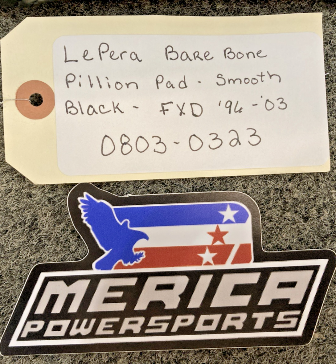 NEW REPLACES Le PERA 0803-0323 BARE BONE PILLION PAD - SMOOTH - BLACK