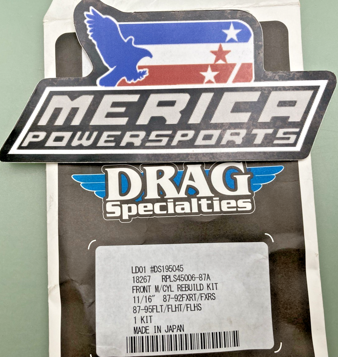 NEW GENUINE DRAG SPECIALTIES DS-195045 FRONT MASTER CYLINDER REBUILD KIT 11/16''
