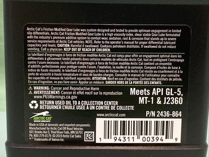 NEW GENUINE ARCTIC CAT 2436-864 Friction Modified Gear Lube 80W-90 1436-159