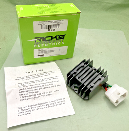 NEW GENUINE RICK'S MOTORSPORT ELECTRICS 10-326 RECTIFIER/ REGULATOR FOR KAWASAKI
