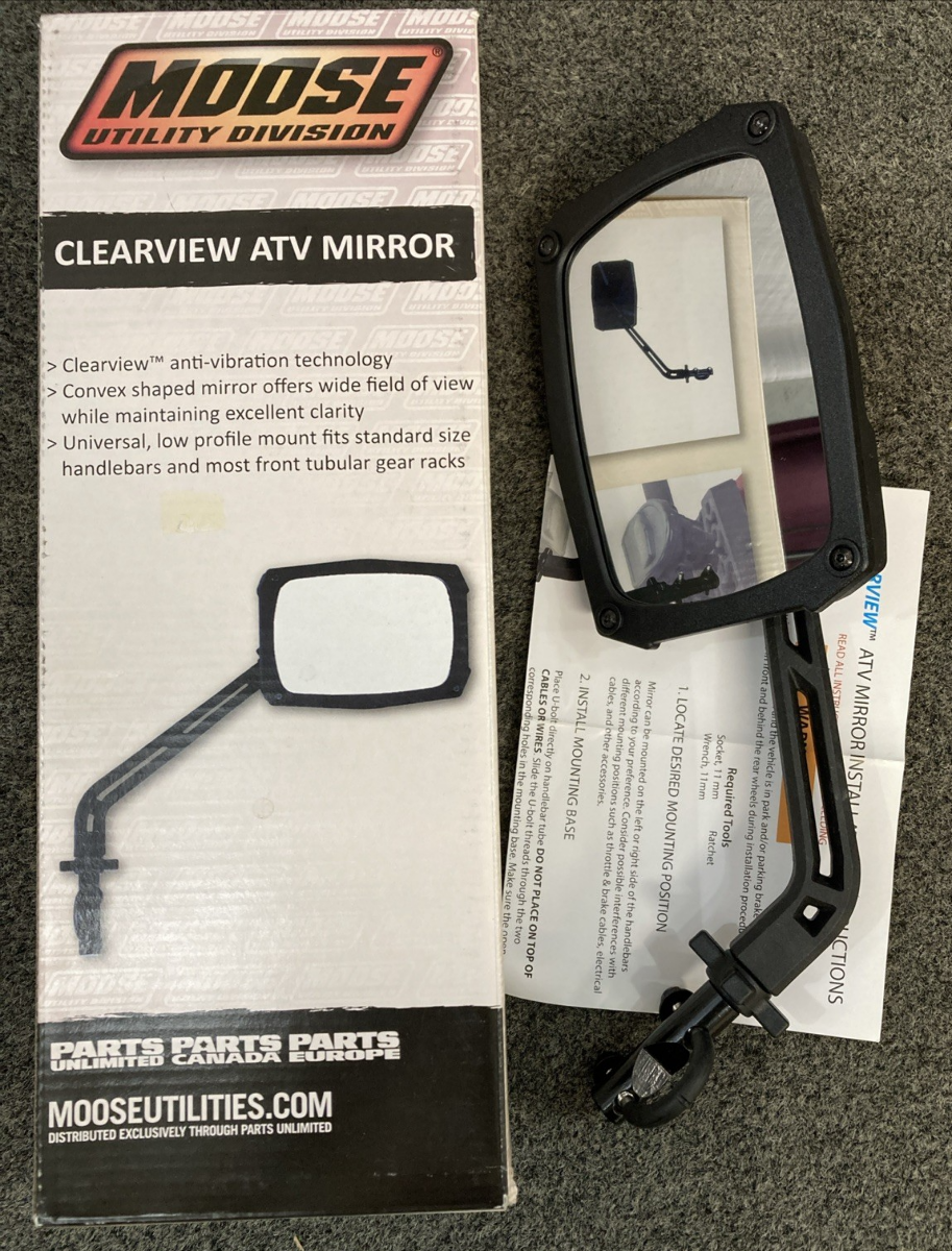 NEW GENUINE MOOSE MATVMIR1 ANTI VIBRATION CLEARVIEW ATV MIRROR