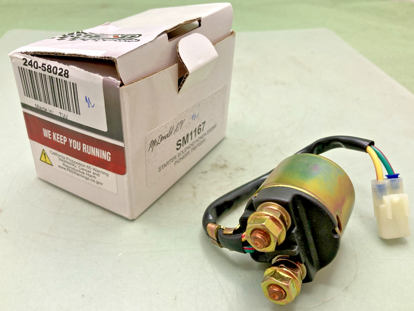 NEW REPLACES HONDA 240-58028 STARTER SOLENOID RELAY