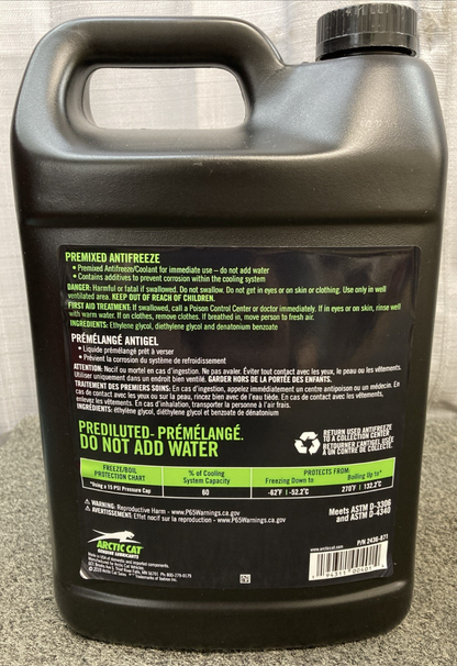 NEW GENUINE ARCTIC CAT 2436-871 ANITFREEZE, EXTENDED LIFE 60/40