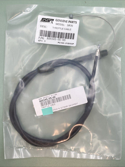 NEW GENUINE SSR A00345-05-00 THROTTLE CABLE