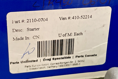 NEW GENUINE PARTS UNLIMITED 2110-0704 STARTER MOTOR FOR SUZUKI