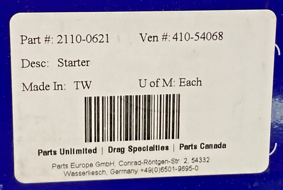 NEW GENUINE PARTS UNLIMITED 2110-0621 STARTER MOTOR FOR ARTIC CAT