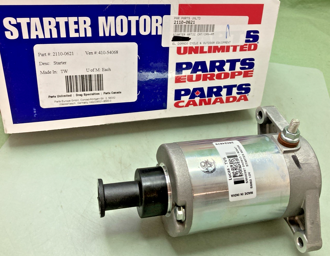 NEW GENUINE PARTS UNLIMITED 2110-0621 STARTER MOTOR FOR ARTIC CAT