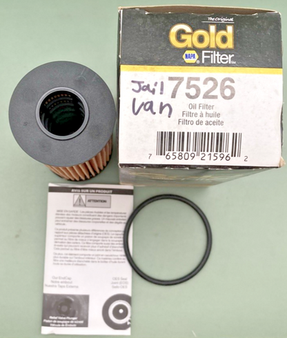 NEW GENUINE NAPA 7526 GOLD OIL FILTER