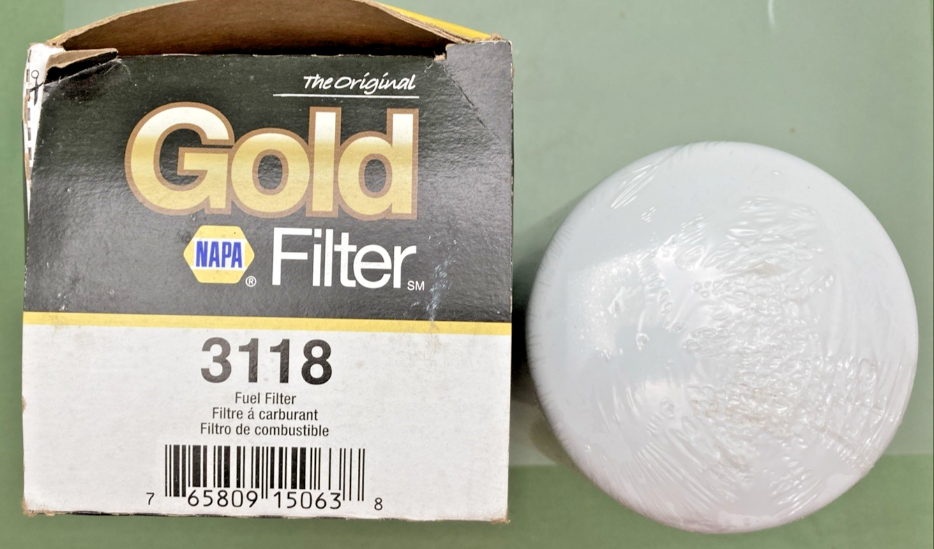 NEW GENUINE NAPA 3118 GOLD FUEL FILTER