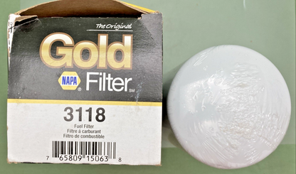 NEW GENUINE NAPA 3118 GOLD FUEL FILTER
