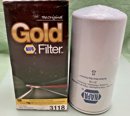 NEW GENUINE NAPA 3118 GOLD FUEL FILTER