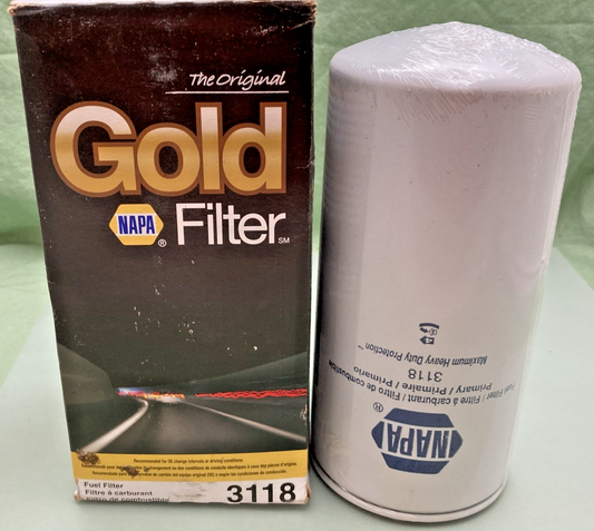NEW GENUINE NAPA 3118 GOLD FUEL FILTER